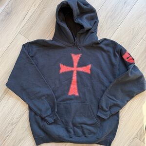 Fantastic tees Knights Templar Crusader Cross Men's Hoodie Sweatshirt L $45 Ret